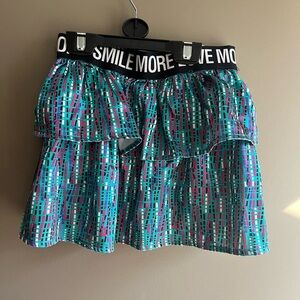 Colorful Kids' Skort with 'Smile More' Waistband